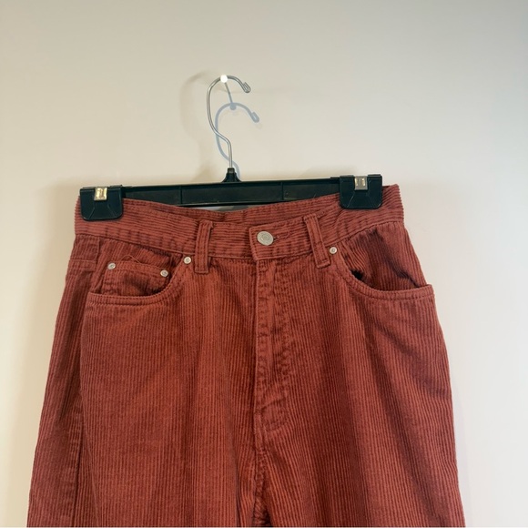 Refuge denim | women's small Corduroy mom Pants in Warm Rust - Picture 2 of 5